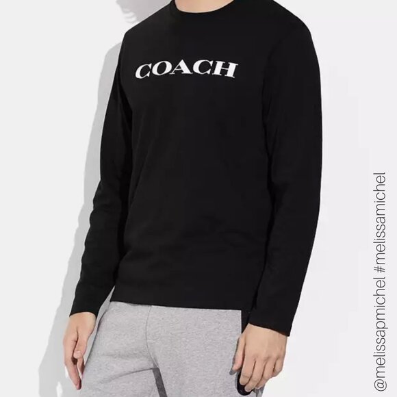 COACH Essential Long Sleeve Tee In Organic Cotton - Picture 3 of 6